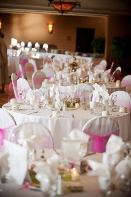 decorated reception table